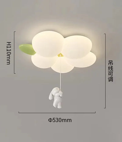Rabbit Flower Wall Light Remote Control close-up product view