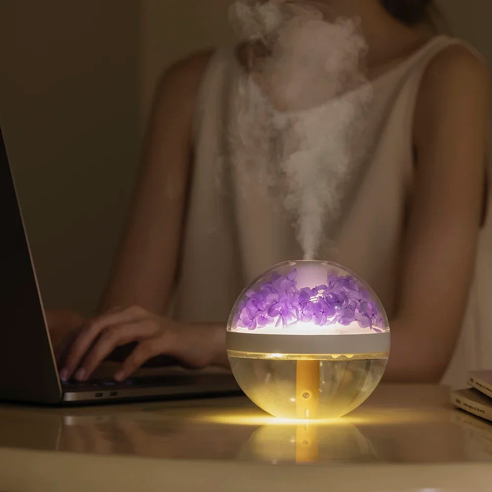 Flower Humidifier Night Light Rechargeable USB alternate product view