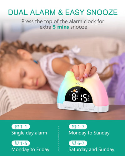Oria Kids Alarm Alarm Clock Lamp decorative lighting detail