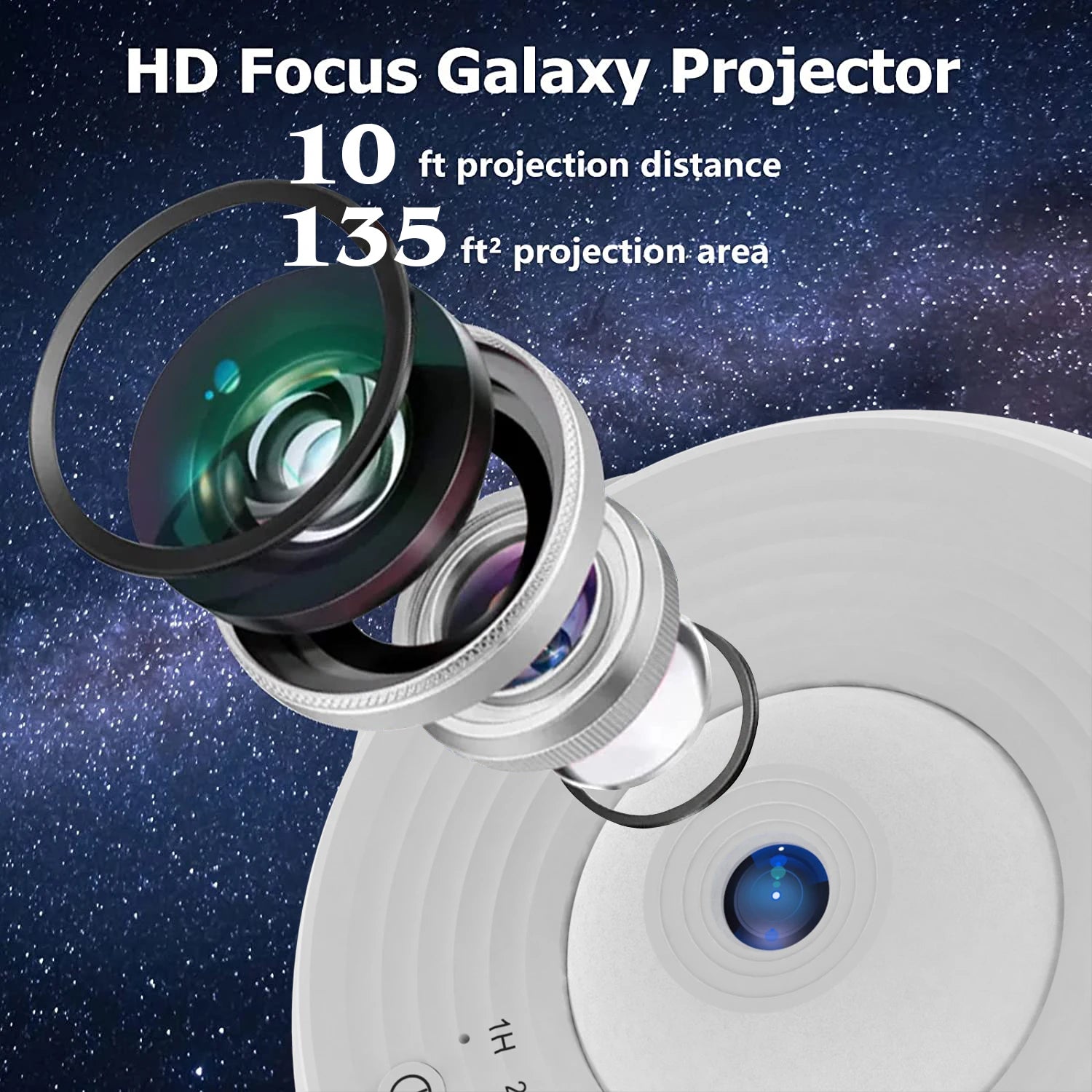 Galaxy Star Projector Night Light – 12-in-1 Planetarium Projector