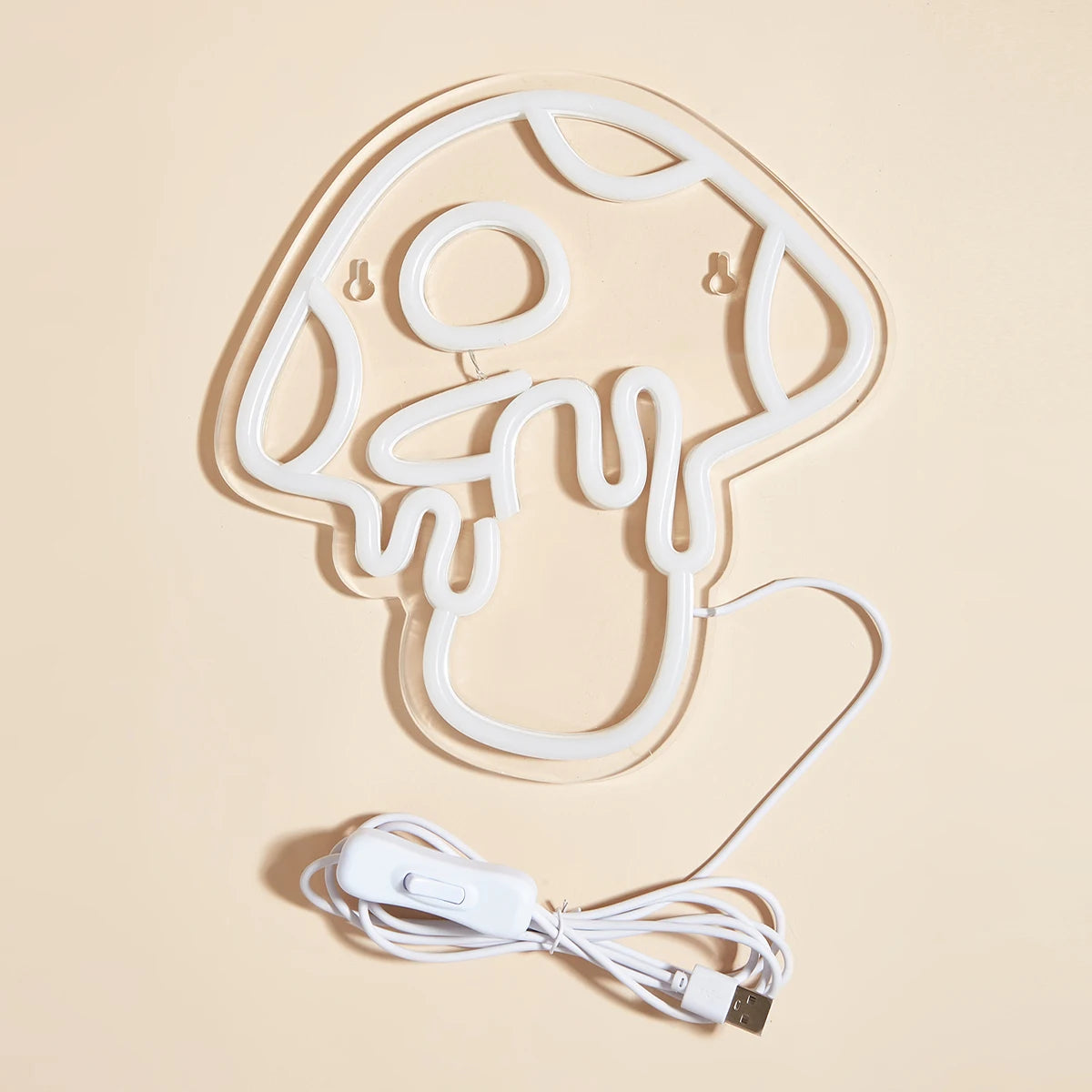 Melting Mushroom Pink LED Neon Wall Light – Dripping Psychedelic Glow