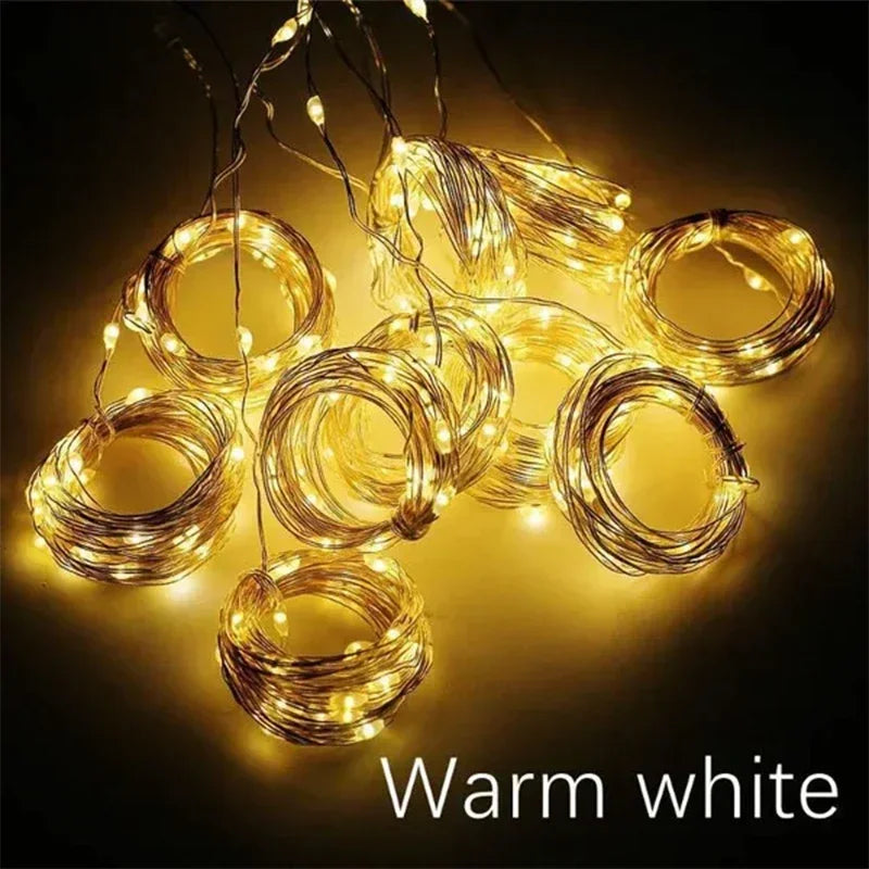 LED Curtain Fairy Lights – 8-Mode USB Holiday Window Garland