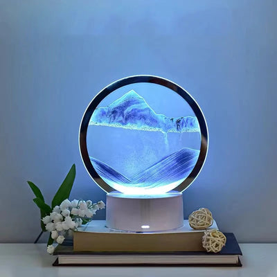 Luminous Quicksand Hourglass Ornament – LED Sand Art Painting for Living Room & Office