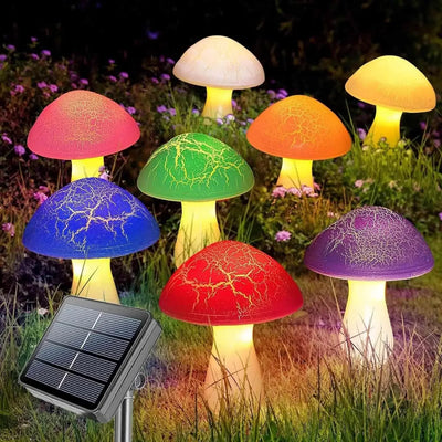 SolarGlow Outdoor Mushroom Lamp Set