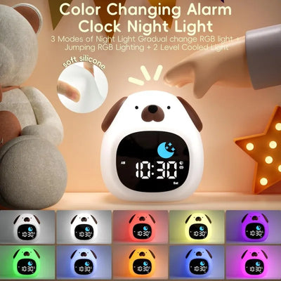 Puppy Sleep Training Alarm Clock for Kids – Night Light Toddler Wake-Up Light