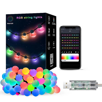 10M G40 Bulb String Lights USB Color-Changing lifestyle product view