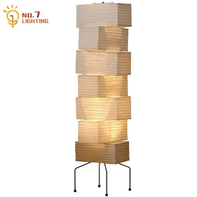 Akari Inspired Rice Floor Lamp for focused desk or reading light
