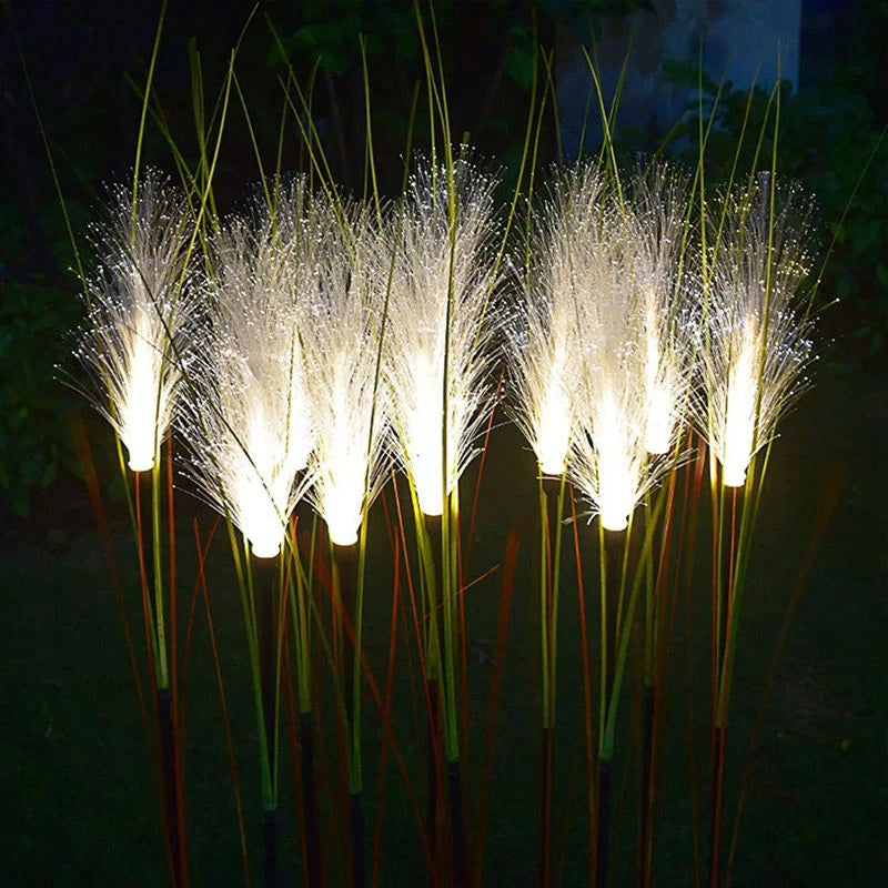 Flower Fiber Reed Outdoor Garden Light Solar close-up product view