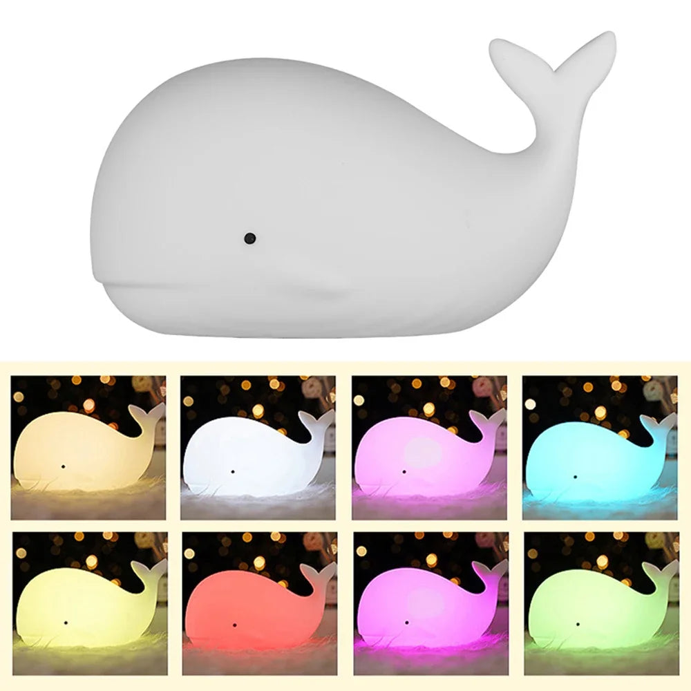 WhaleGlow Silicone Night Light