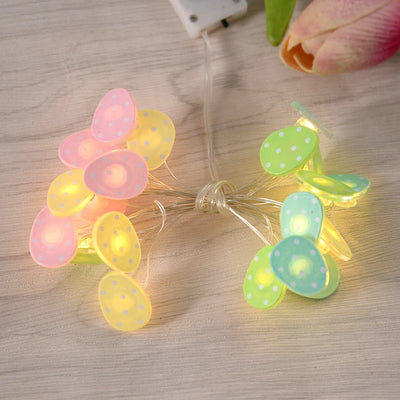 Easter Bunny, Egg & Carrot LED Fairy String Lights