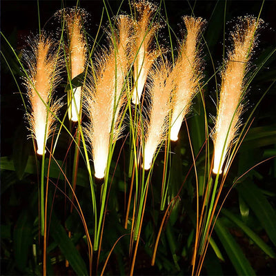 Flower Fiber Reed Outdoor Garden Light Solar for outdoor garden lighting
