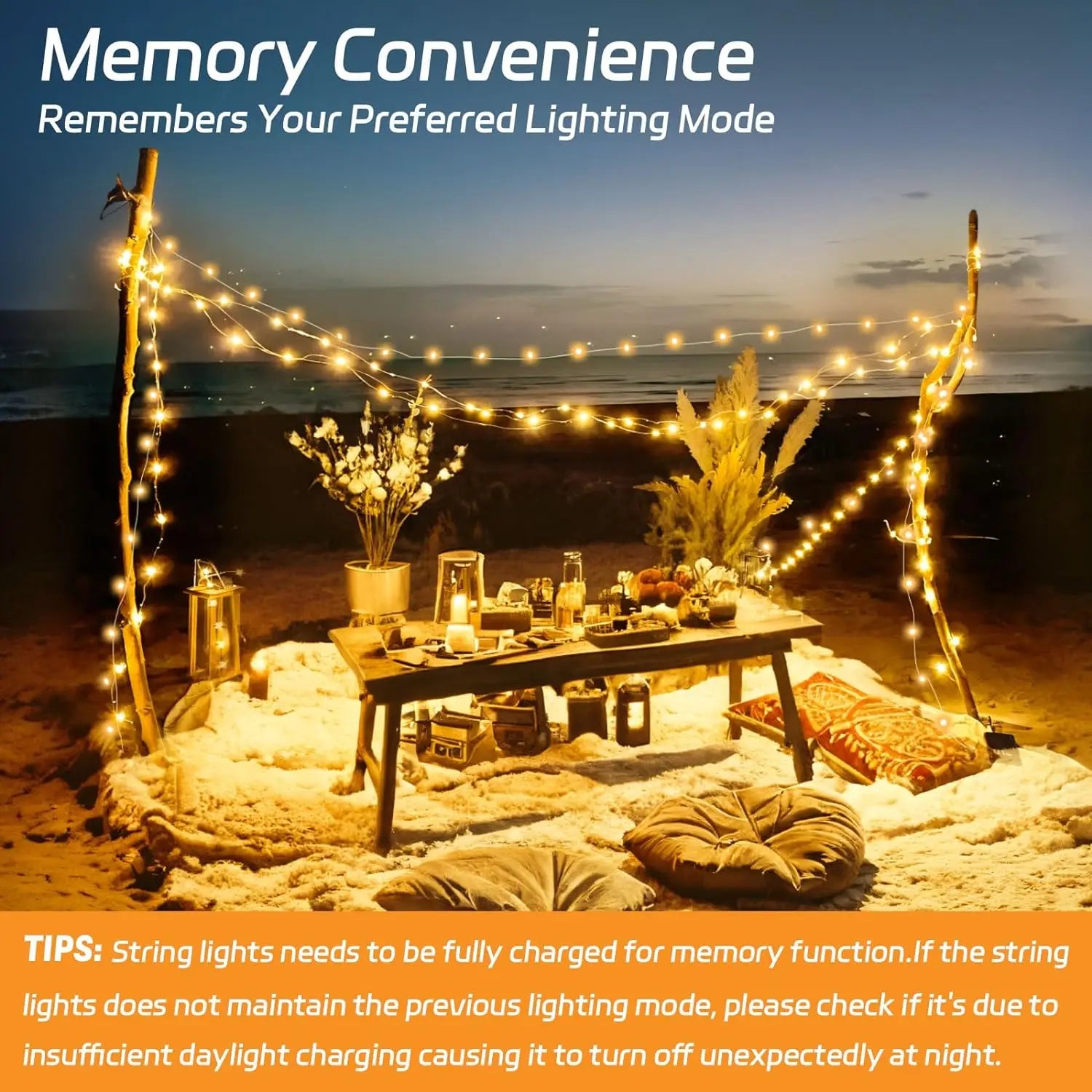 Solar Copper Wire Fairy String Lights – Outdoor Waterproof Garden Garland