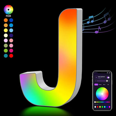 Smart LED Alphabet Letter Lights – App & Voice Controlled RGB Night Light for Bedroom Wall Décor