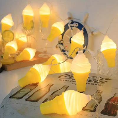 Ice Cream Cone String Lights