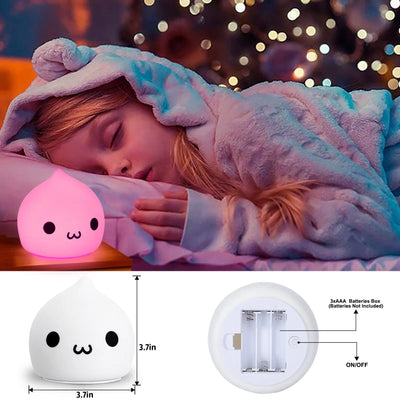 Kawaii Raindrop Silicone Nightlight