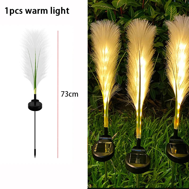 Flower Fiber Reed Outdoor Garden Light Solar lifestyle product view