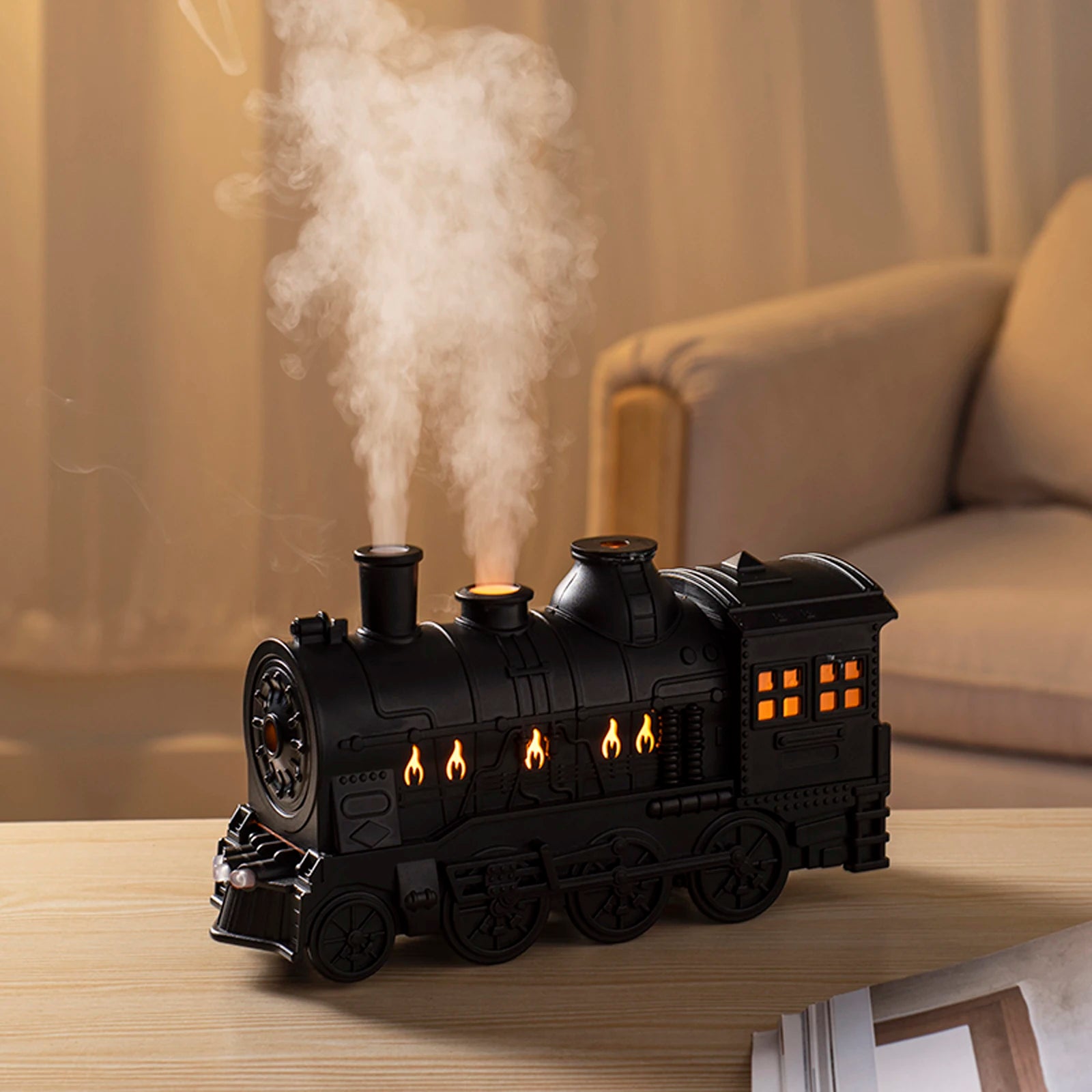 Vintage Train Nightlight & Humidifier with Remote Control