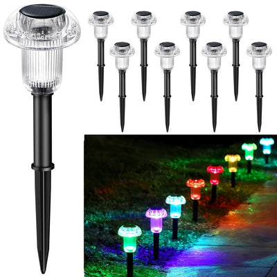Solar-Powered LED Mushroom Garden Lights – Colorful Outdoor Illumination