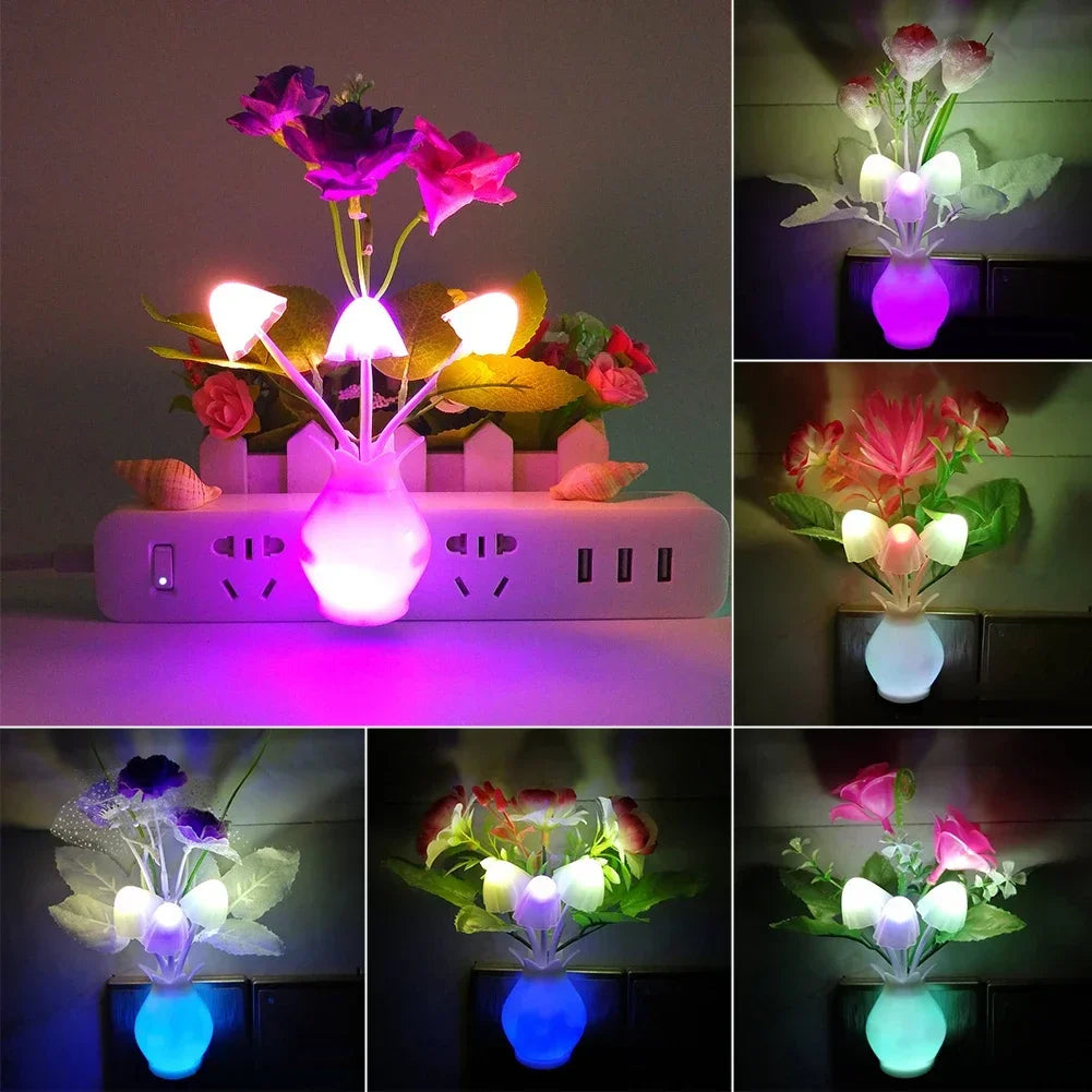 Mushroom Flower Bouquet Plug-In Nightlight