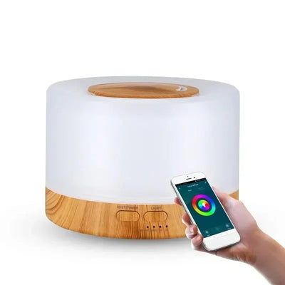 WiFi 500ML Electric Humidifier Night Light Remote Control for soft bedroom ambience