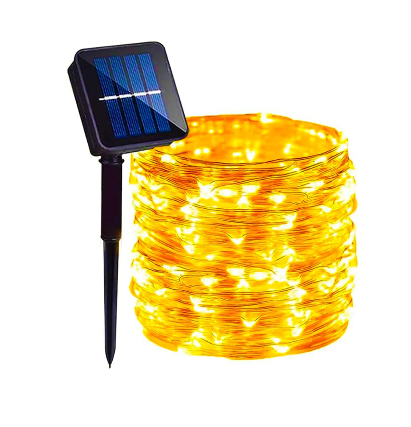 Solar Copper Wire Fairy String Lights – Outdoor Waterproof Garden Garland