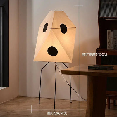 Akari Inspired Rice Floor Lamp for focused desk or reading light
