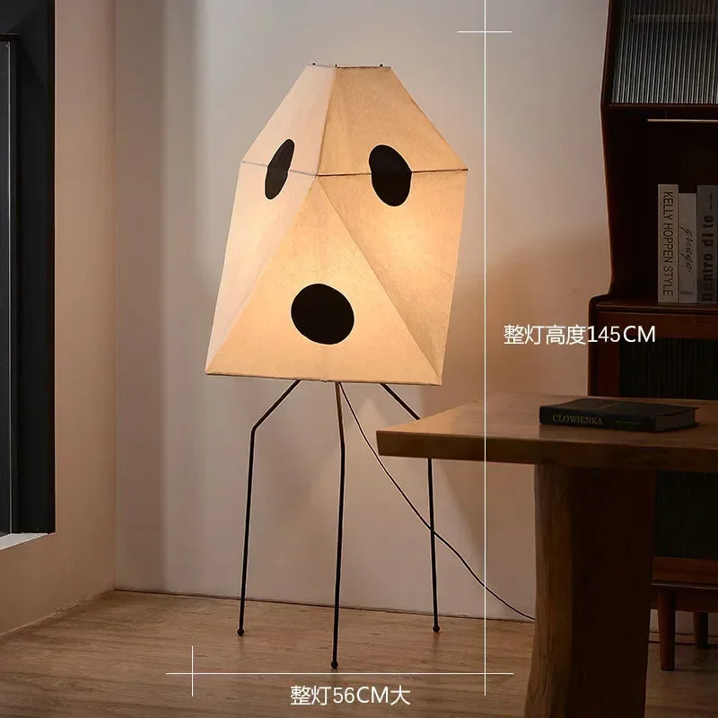 Akari Inspired Rice Floor Lamp for focused desk or reading light