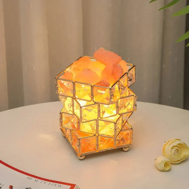 Crystal Cube Himalayan Salt Night Light