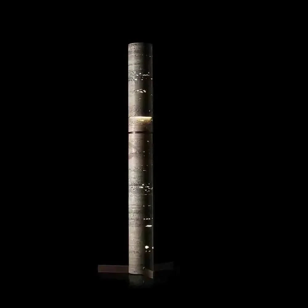 Italian Marble Column Floor Lamp – Designer LED Tall Stand Lamp for Living Room & Bedroom