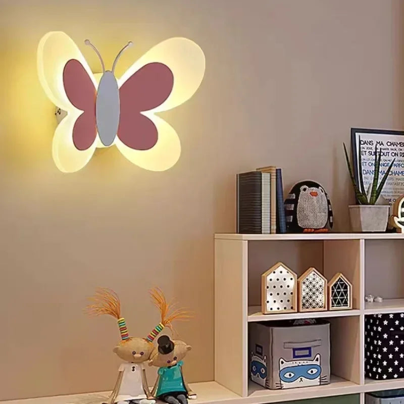 Butterfly Nordic Children Wall Light decorative lighting detail