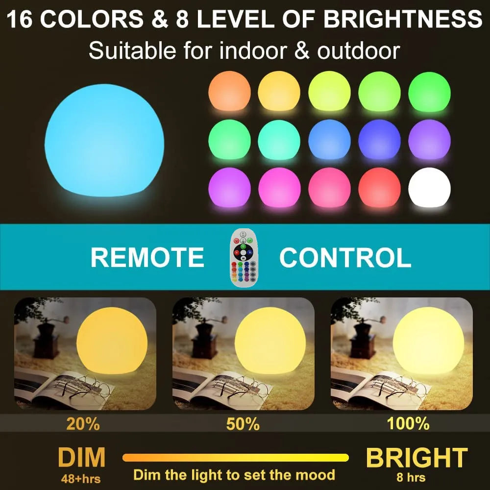 Orb Outdoor Garden Light Rechargeable USB design detail view