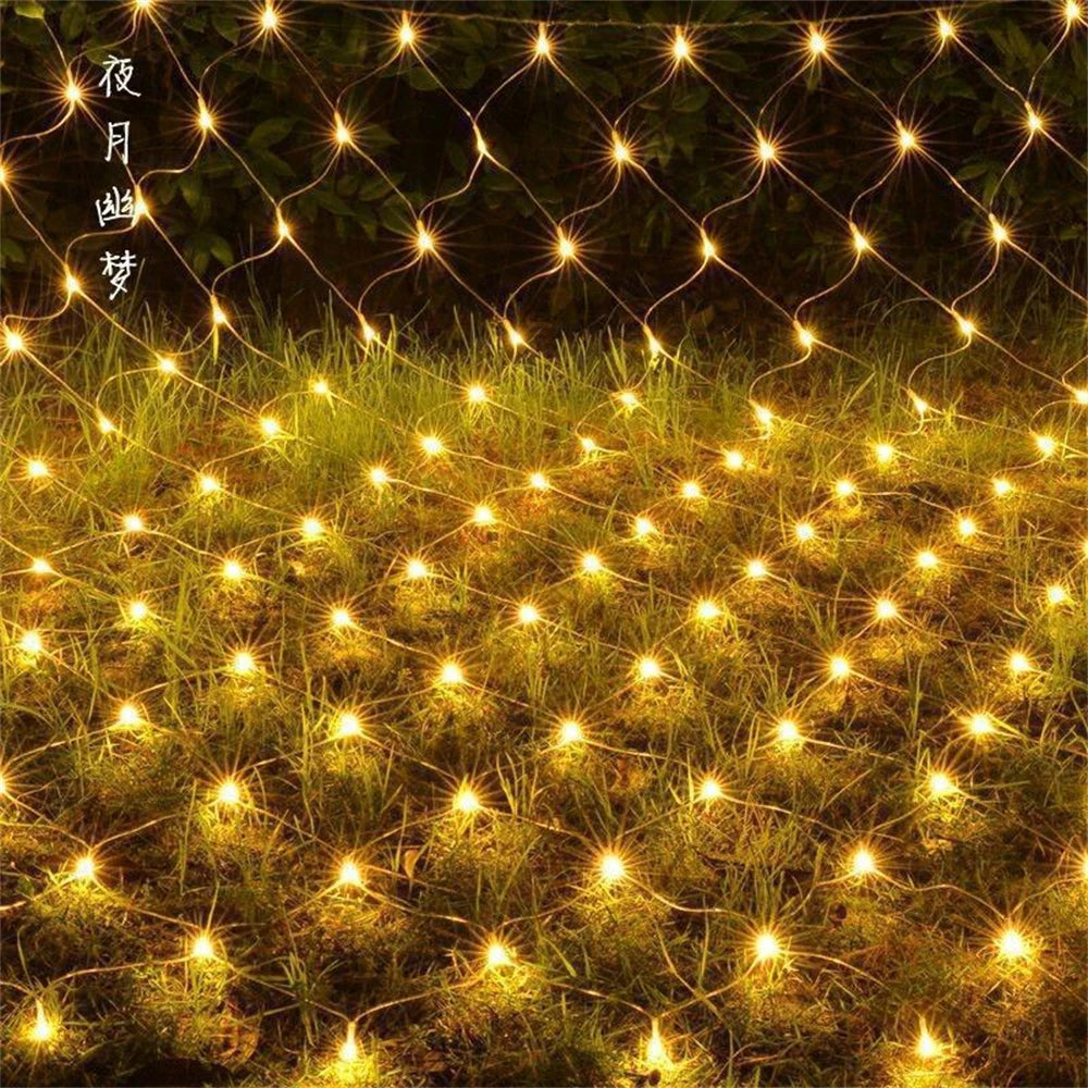 LED Net Mesh Fairy Curtain Light – Outdoor Waterproof Garland