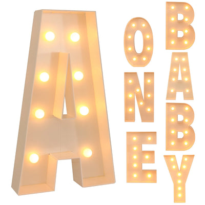 Giant LED Letter Light Frame Box – 91.5cm DIY Name Balloon Filling Box for Parties