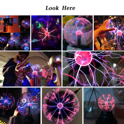 Magic Crystal Plasma Ball Lamp – LED Novelty Night Light in 3–8 Inch Sizes