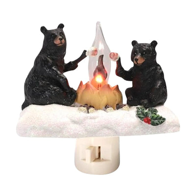 Cozy Bears Campfire Plug-In Nightlight
