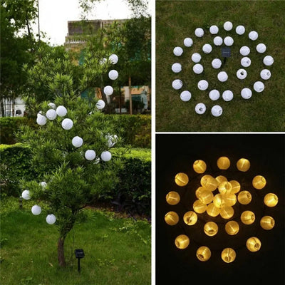 Lantern String Lights Solar Battery shown as soft ambient home lighting