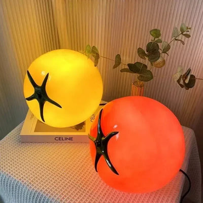 2024 Tomato Dining Bedside Table Lamp for soft bedroom ambience, in yellow or red