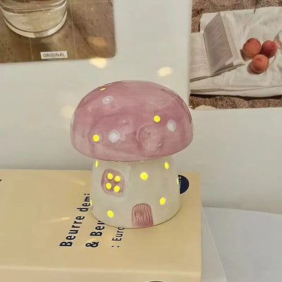Enchanted Ceramic Mushroom Nightlight – Six Colors