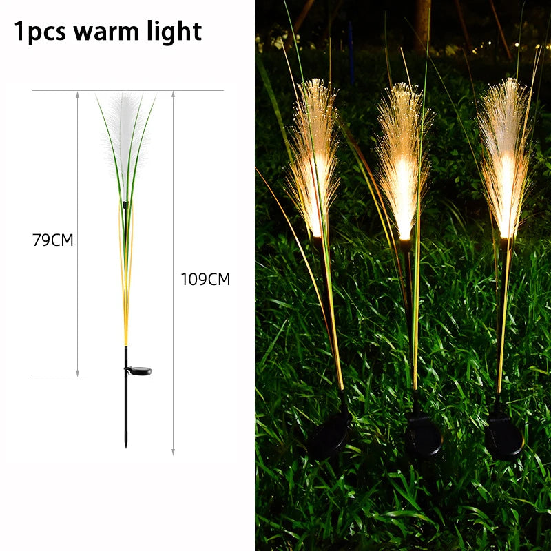 Flower Fiber Reed Outdoor Garden Light Solar variant product view