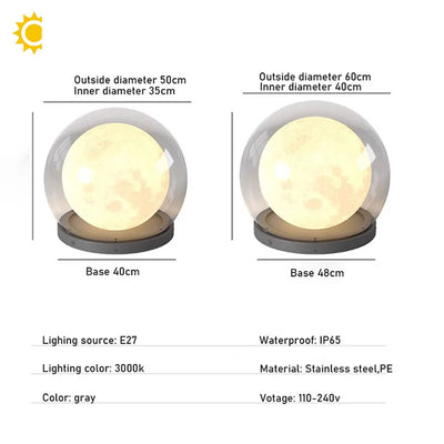 Moonrise Pillar LED Garden Light – Outdoor Waterproof Round Landscape Fixture