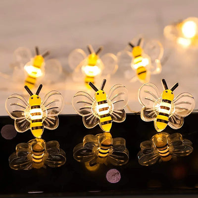 Bee Fairy String Lights – 2m 20 LED Bumble Bee Party Garland