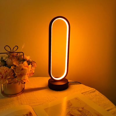 Three Colour Dimming Desk Lamp Dimmable USB close-up product view, in black