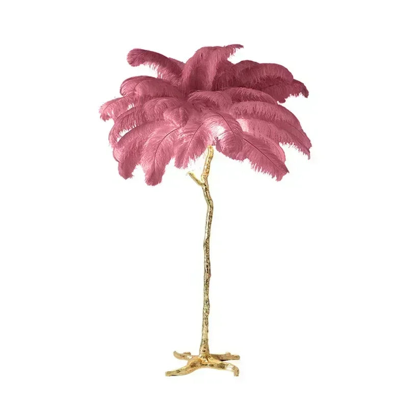 Novelty Animal Dimmable feather floor lamp for warm floor lighting