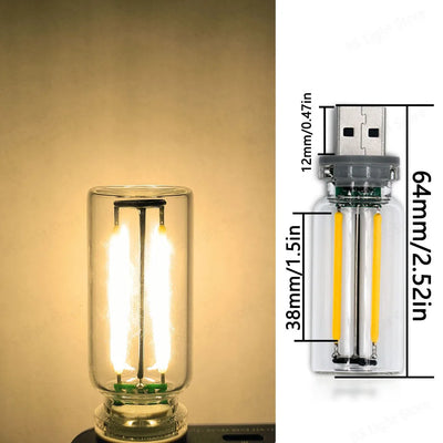 Retro Edison Dimmer Bedside Table Lamp Dimmable USB design detail view