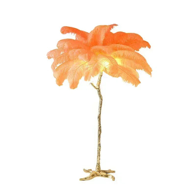 Novelty Animal Dimmable feather floor lamp for warm floor lighting