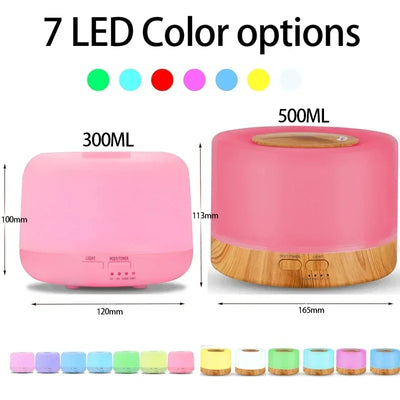 WiFi 500ML Electric Humidifier Night Light Remote Control shown as soft ambient home lighting