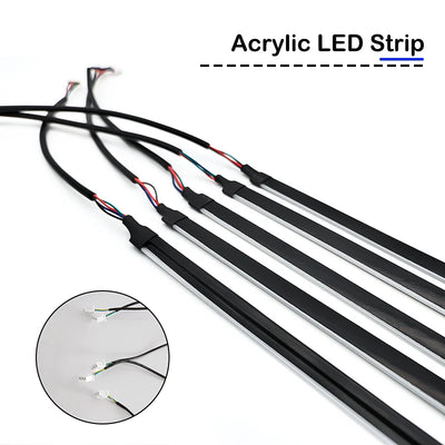RGB Car Ambient Interior Lights – Full Colour LED Streamer Strip for Dashboard & Footwell