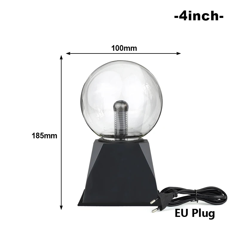 Magic Crystal Plasma Ball Lamp – LED Novelty Night Light in 3–8 Inch Sizes