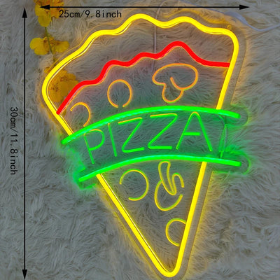Fries Pizza Neon Wall Light USB alternate product view