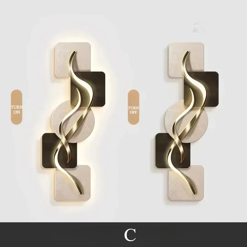 Nordic Painting Entrance Wall Light Remote Control lifestyle product view